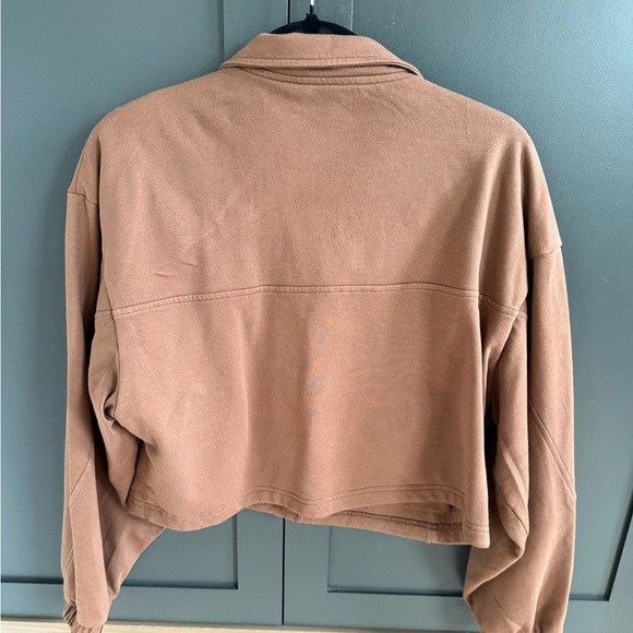 Puma Light Brown Crop Cardigan Sweatshirt • Small - Picture 4 of 9